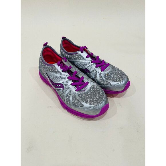 Saucony Girl's 2.5 Wide Silver Lavender Volt Sneaker‎ - Picture 1 of 5